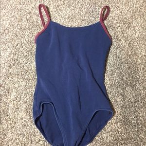 Capezio Dance Wear Blue with Maroon Straps Size-L